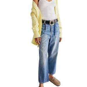 Free People Light Blue Straight Leg Jeans